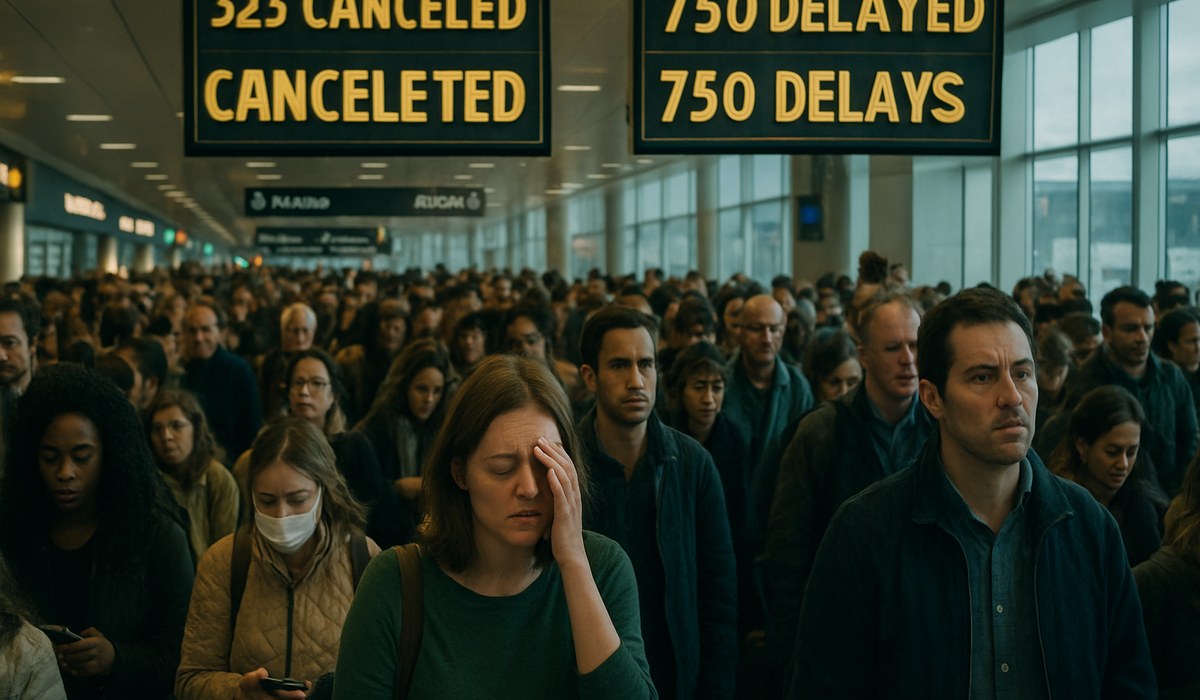 Airline Flight Major Disruption: 323 Cancellations Hit US Hubs