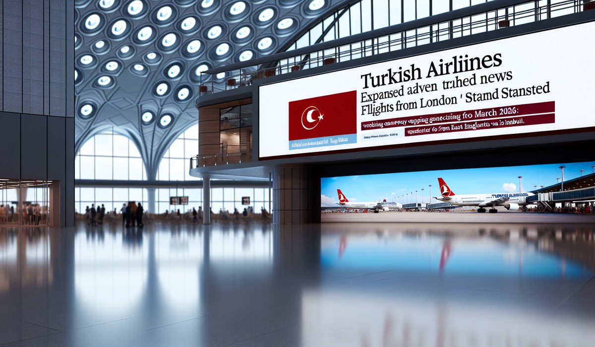 Turkish Airlines Launches Stansted: Third London Gateway Opens March 2026