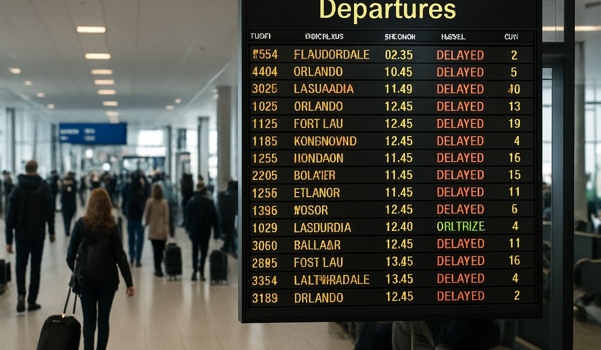Airports Face Sharp Departure Delays: Fort Lauderdale, Orlando, LaGuardia Hit Hard