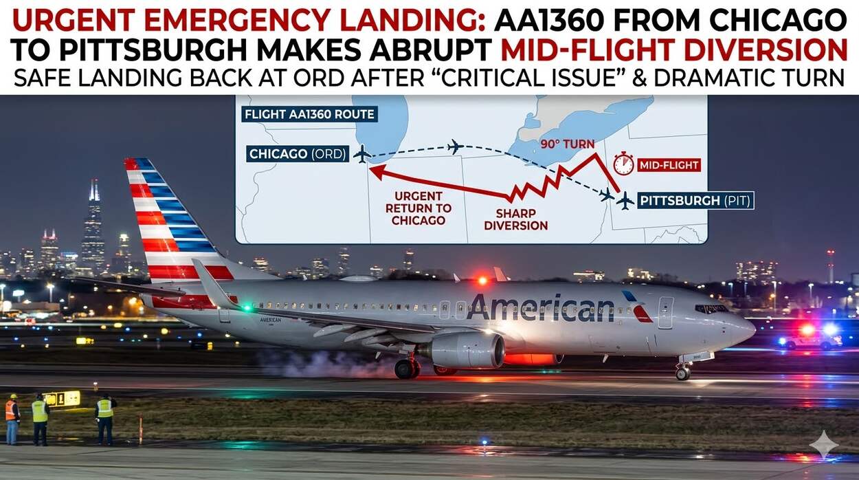 American Airlines Flight AA1360: Emergency Diversion from Chicago to Pittsburgh After Mid-Flight Mechanical Issue