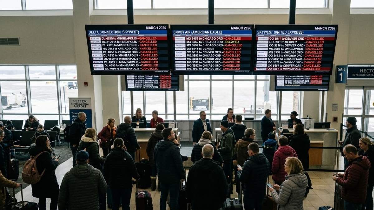 Fargo Flights Canceled Now: Chicago, Minneapolis & Denver Routes Hit