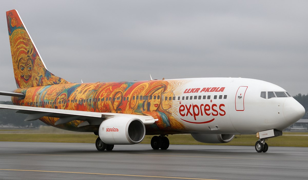 India Express Unleashes: Flying Canvas Boeing 737 Cultural Art Wrap Redefines Aviation