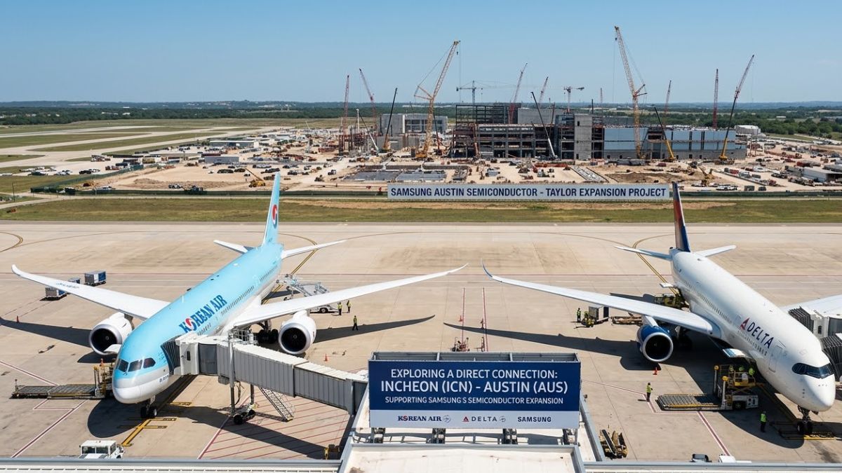 Korean Air, Delta Eye Direct Seoul-Austin Route for Samsung Chip Boom