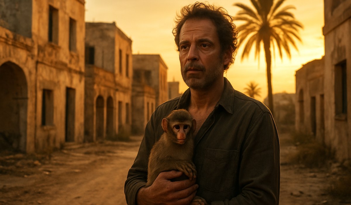 Lebanese Resident Stays Behind with Pet Monkey Amid Evacuation