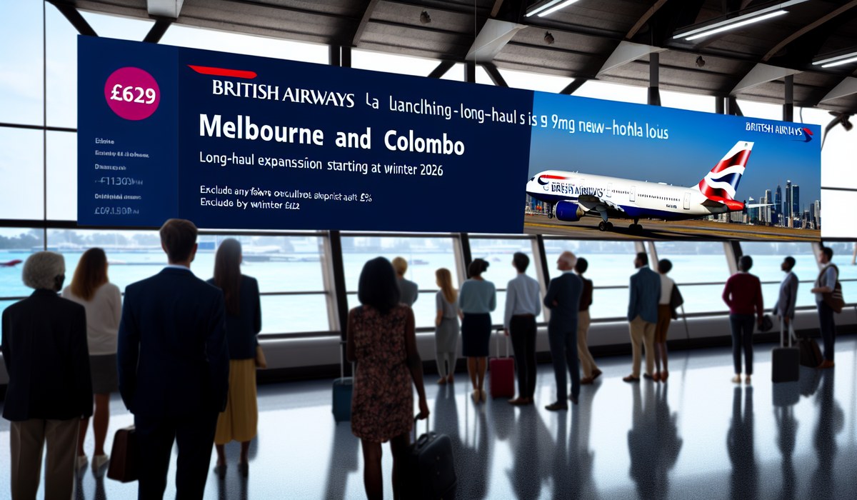 British Airways Melbourne Colombo Routes Launch: March 2026 Expansion
