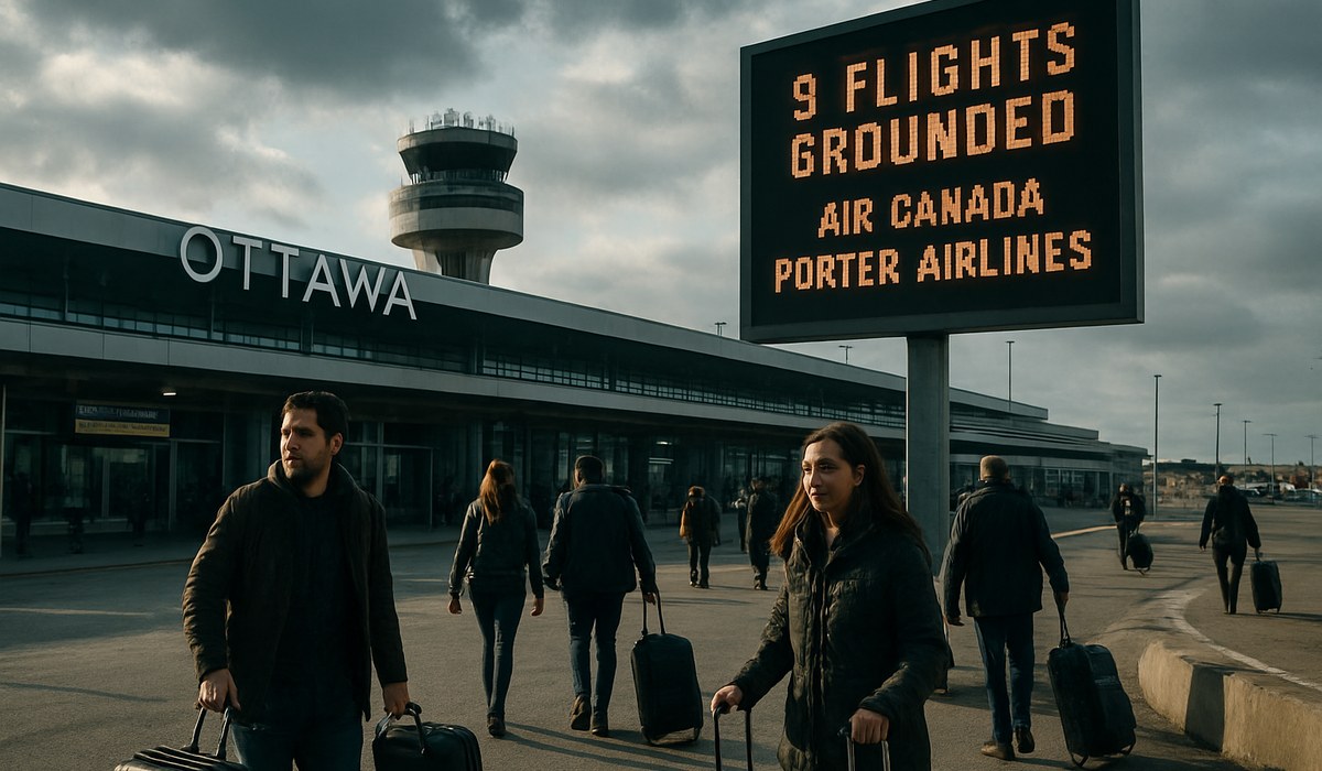 Travel Canada Ottawa Hit by Grounding: Air Canada, Porter Suspend 9 Flights