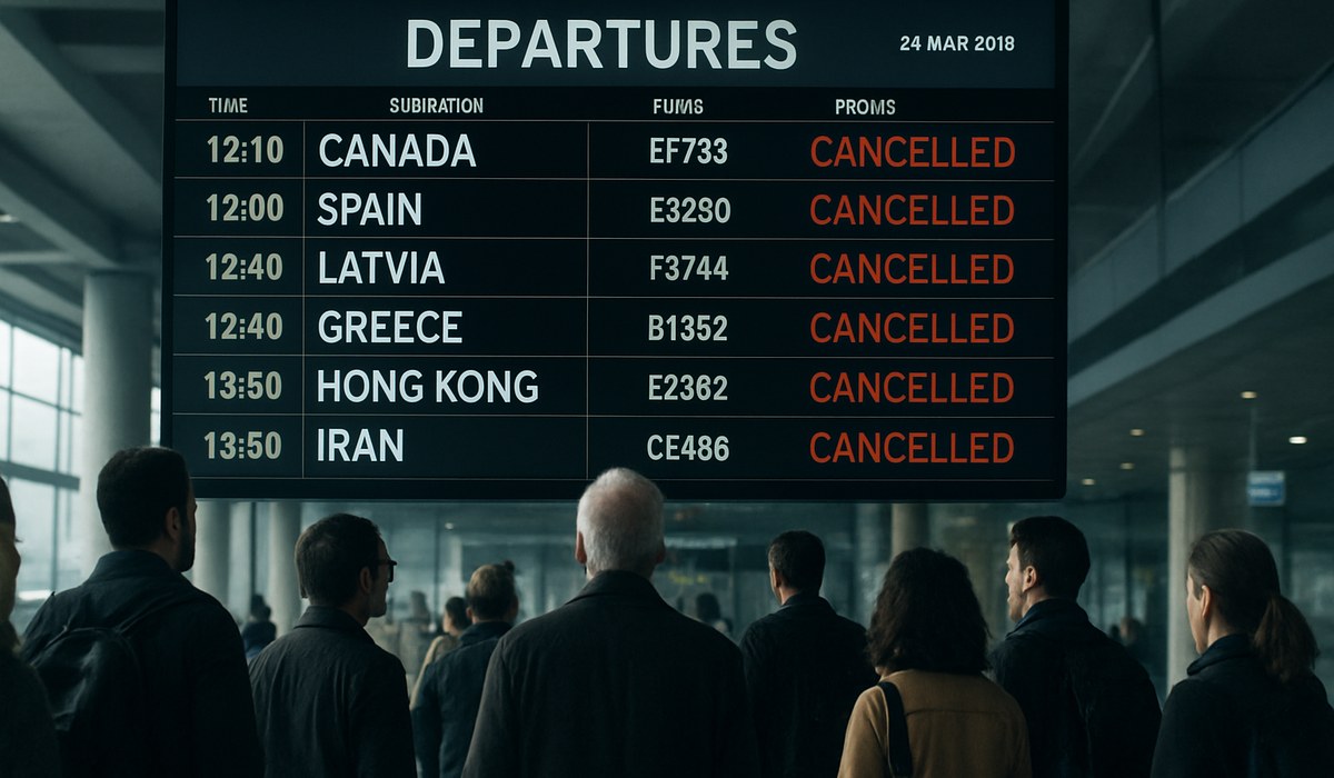 Travel Canada Spain: Middle East Airspace Crisis Triggers Global Flight Chaos