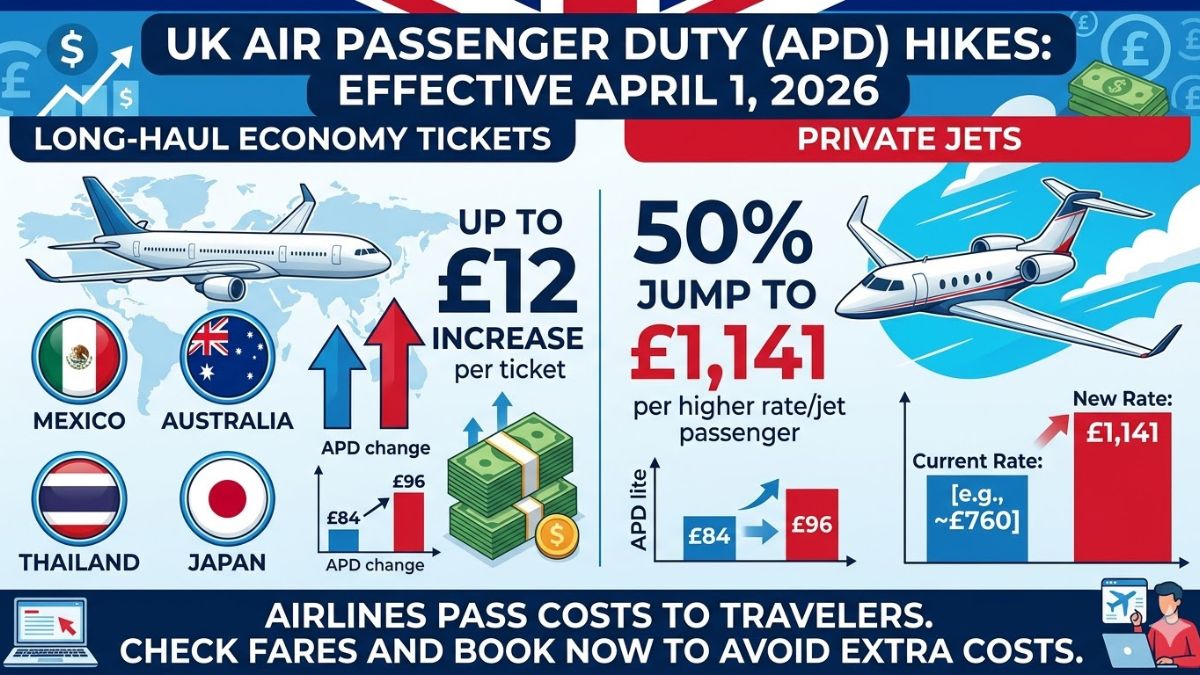 UK APD Surge Hits Mexico, Australia, Thailand, Japan Flights from April 2026