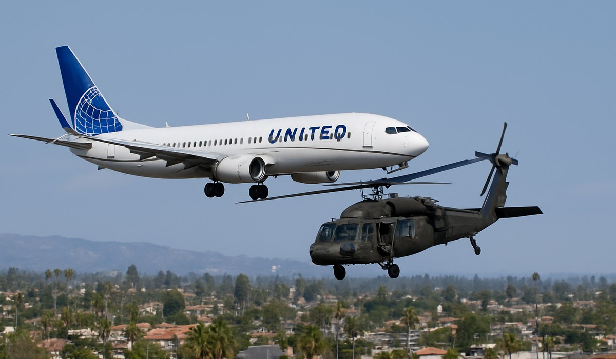 United States California: Boeing 737 and Black Hawk Helicopter Near-Miss at Santa Ana