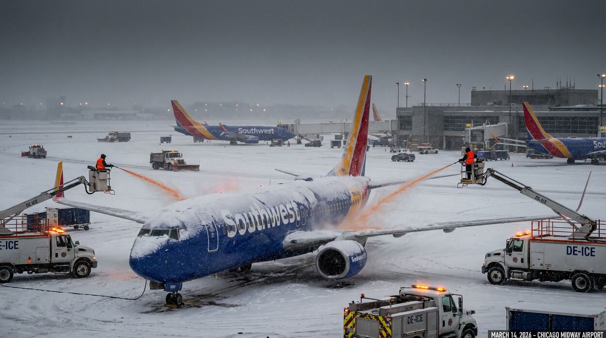 Winter Storm Iona Grounds Southwest Flights in Chicago & Des Moines