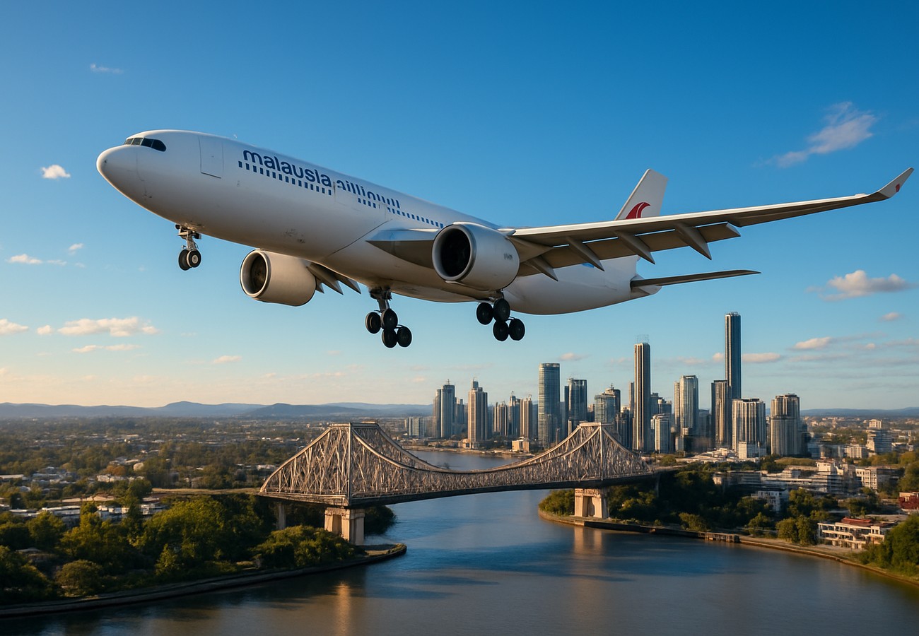 Malaysia Airlines Airbus A330neo aircraft on tarmac at Brisbane Airport