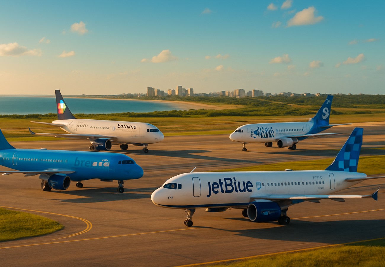 Regional airport expansion map showing new nonstop routes from San Antonio, Tulsa, Gulf Shores, and Destin in summer 2026