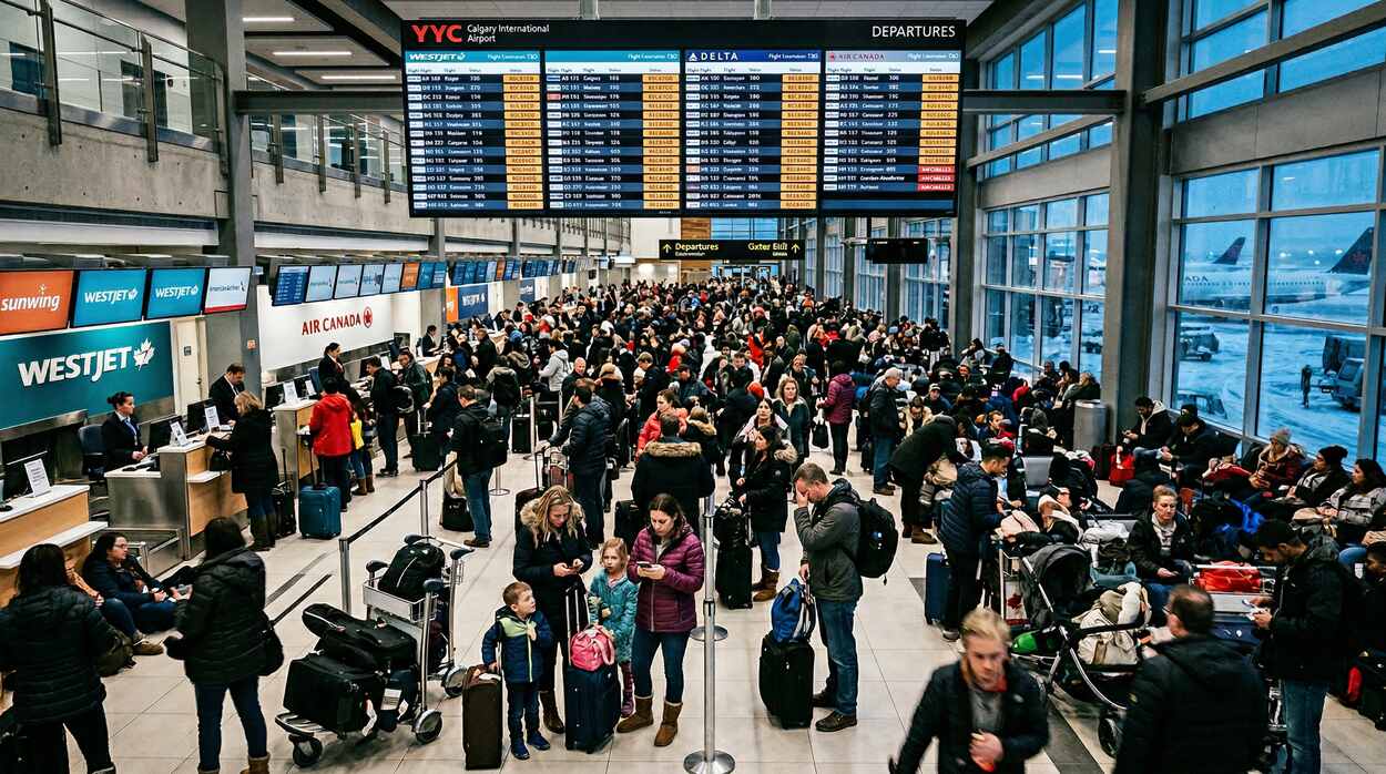 Calgary Airport Snowstorm Chaos: 67 Flights Canceled, 173 Delays Strand Hundreds Across Western Canada and U.S.