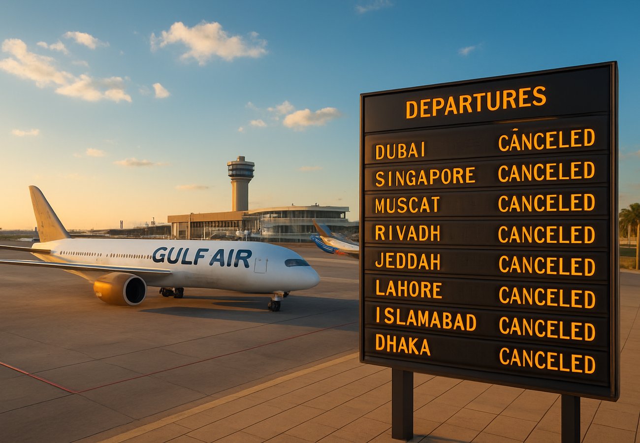 Gulf Air and Flydubai Cancel 12+ Flights at Bahrain Airport; Major Disruptions Hit Dubai, Singapore, Muscat Routes