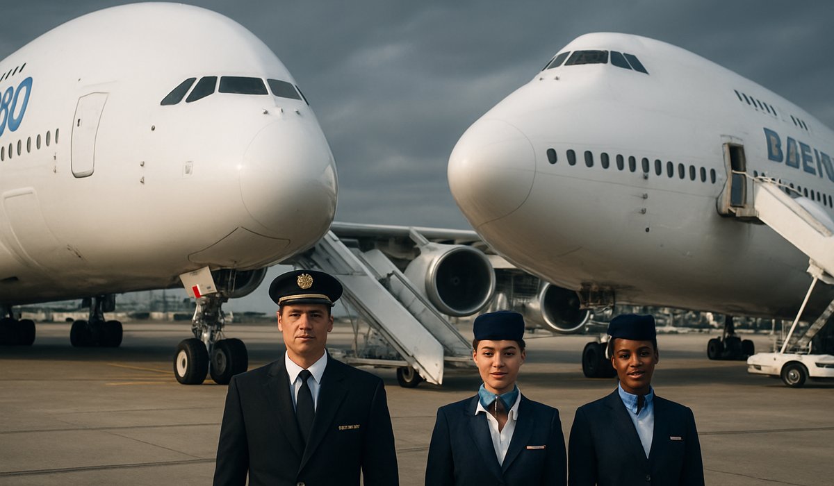 Staircase Design Reveals Fundamental Differences Between Aviation's Two Iconic Widebody Giants