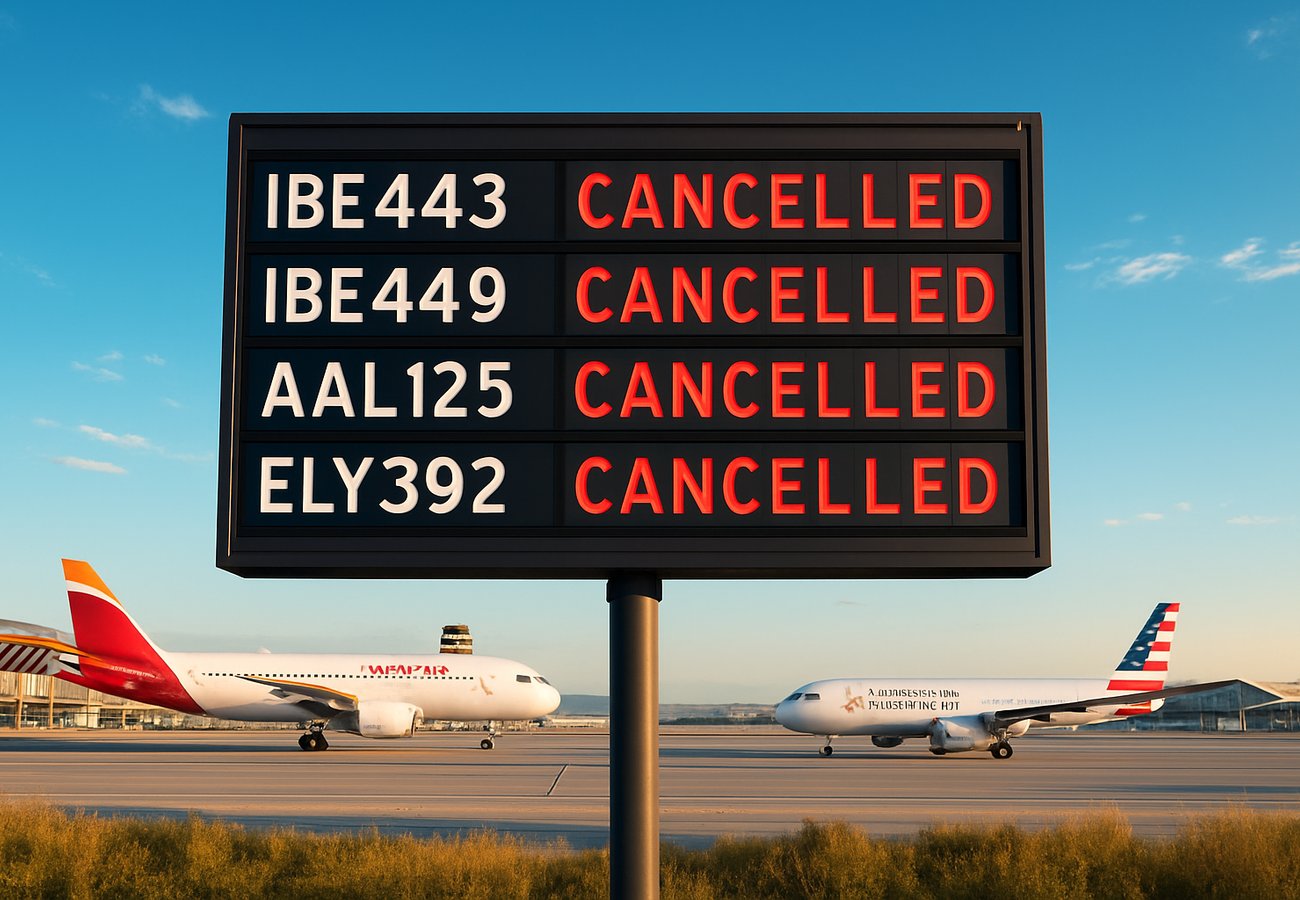Iberia, American Airlines, and El Al Cancel 4 Flights at Madrid and Barcelona