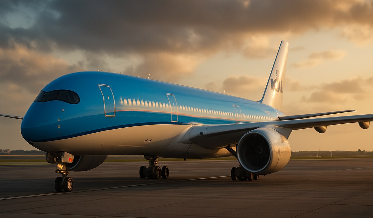 KLM Airbus A350-900 in flight