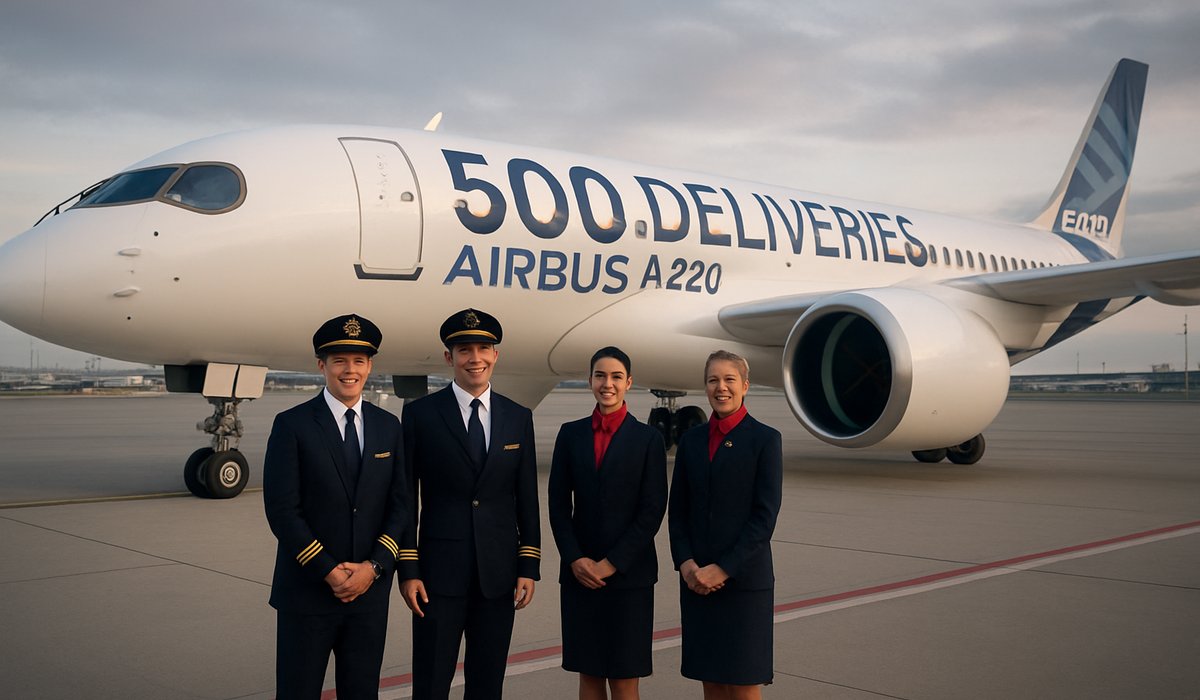 Airbus Marks Historic 500th Delivery of A220 Aircraft, Cementing Mid-Size Jet's Market Leadership