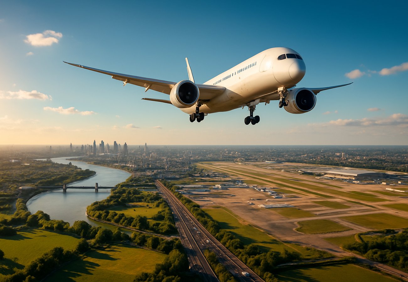 Boeing 787-9 Dreamliner aircraft on tarmac at London Heathrow Airport with Seoul Incheon International Airport signage visible