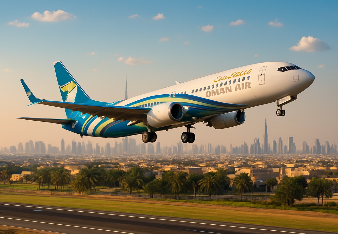 Boeing 737 aircraft operated by Oman Air on the Muscat-Dubai route