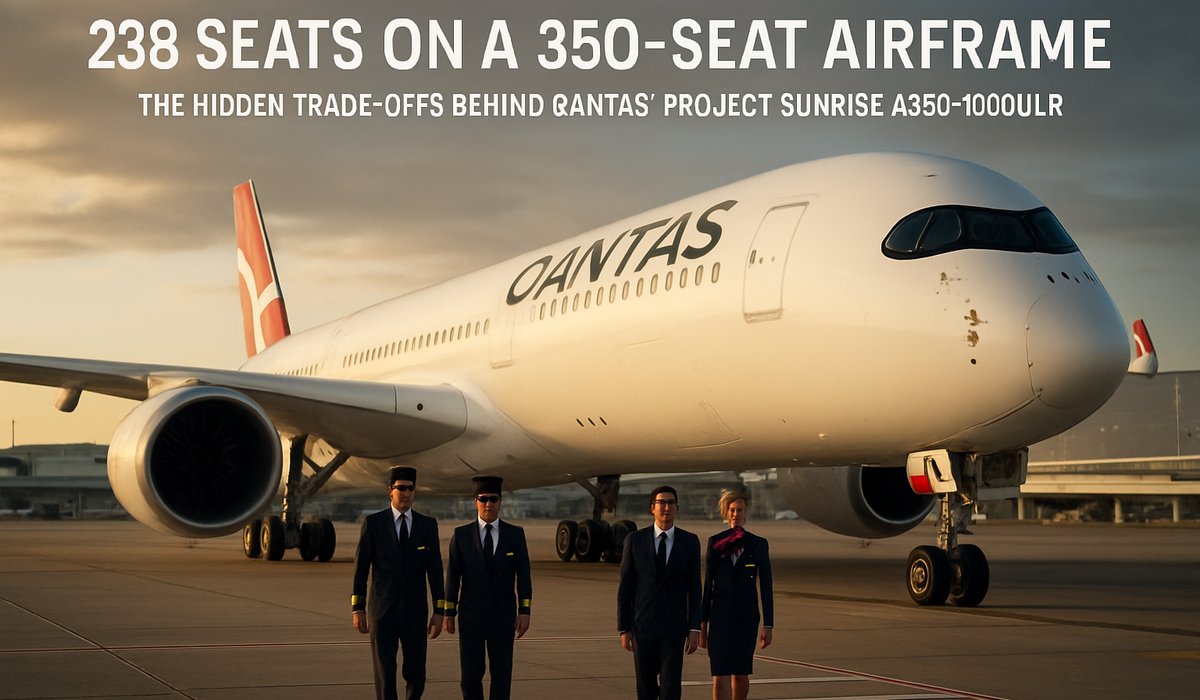 Qantas Sacrifices Capacity for Range: Project Sunrise A350 Configured With Just 238 Seats on 350-Seat Airframe