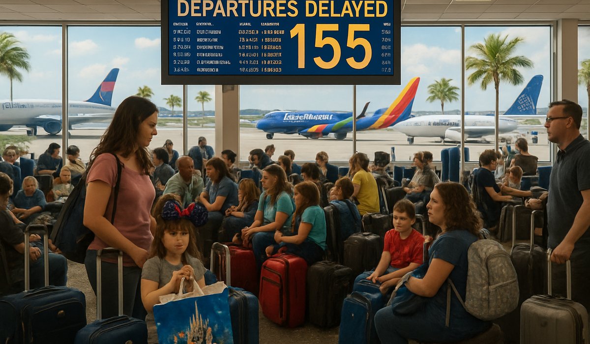 Travelers Stranded as Orlando International Airport Suffers 155 Delays Across Major Airlines