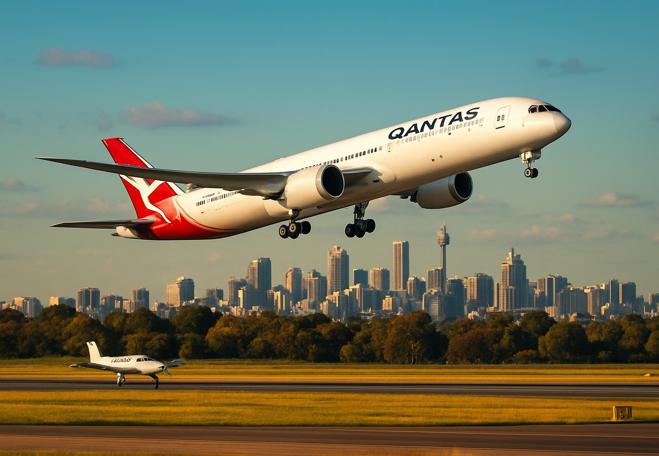 Qantas aircraft on tarmac with fuel truck, representing rising aviation fuel costs in 2026