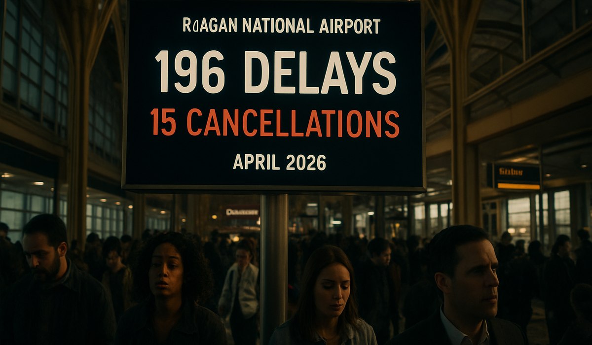 Reagan National Airport (DCA) terminal with aircraft parked at gates