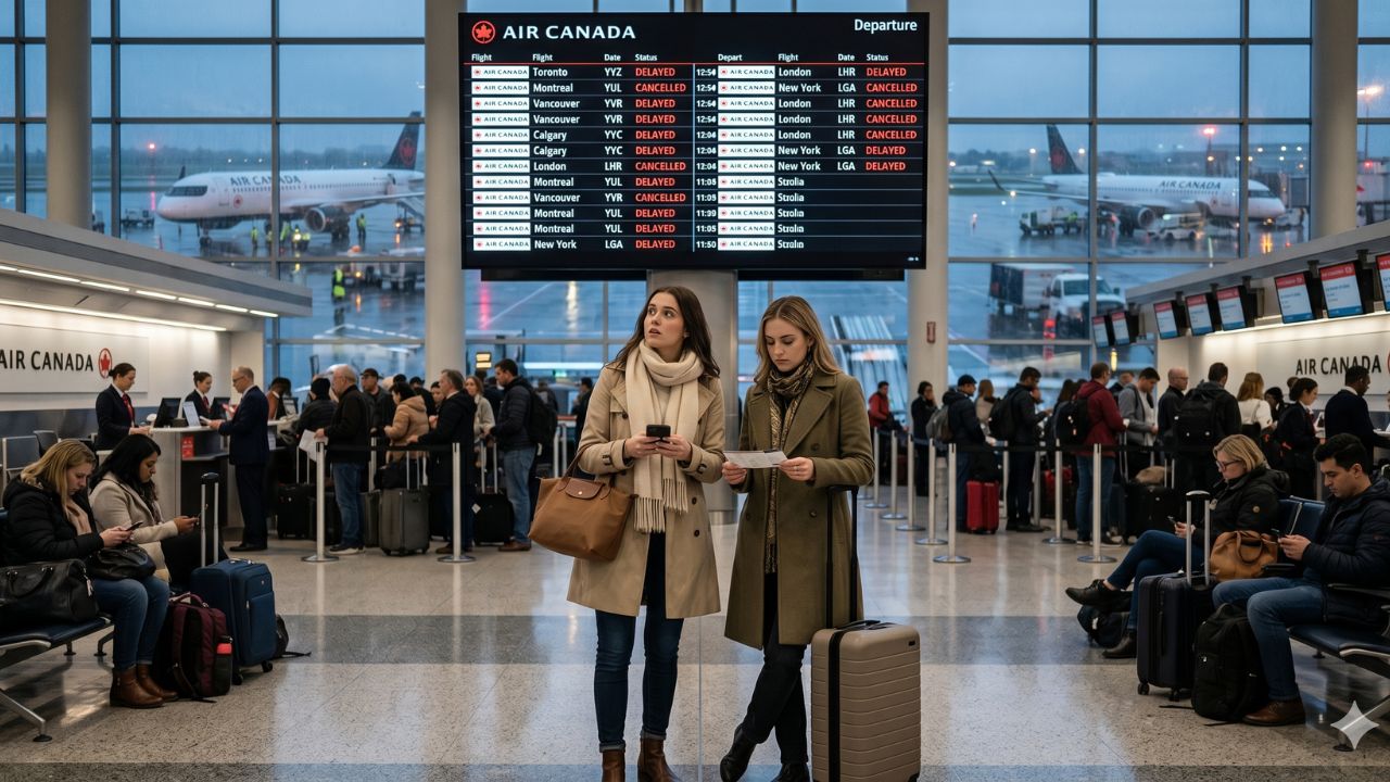 Canada Travel Chaos: Thousands Stranded as Air Canada Triggers 9 Flight Cancellations and 43 Severe Delays Across Toronto, Montreal, and Vancouver