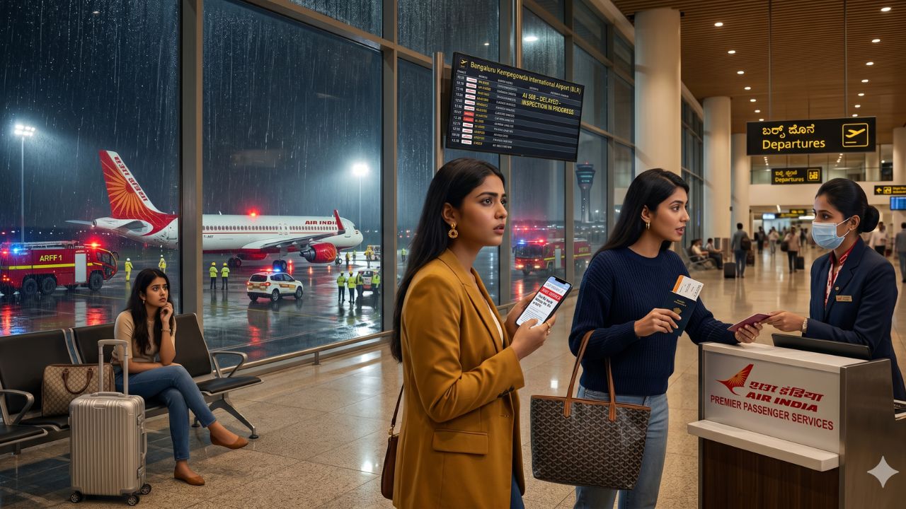 Air India Flight AI2651 Suffing Startling Tail-Strike at Bengaluru Airport as Delhi to Karnataka Route Aborts Landing Triggering Flight Cancellations, Airport Disruptions, and Passenger Travel Chaos: New Airline News and Aviation Updates