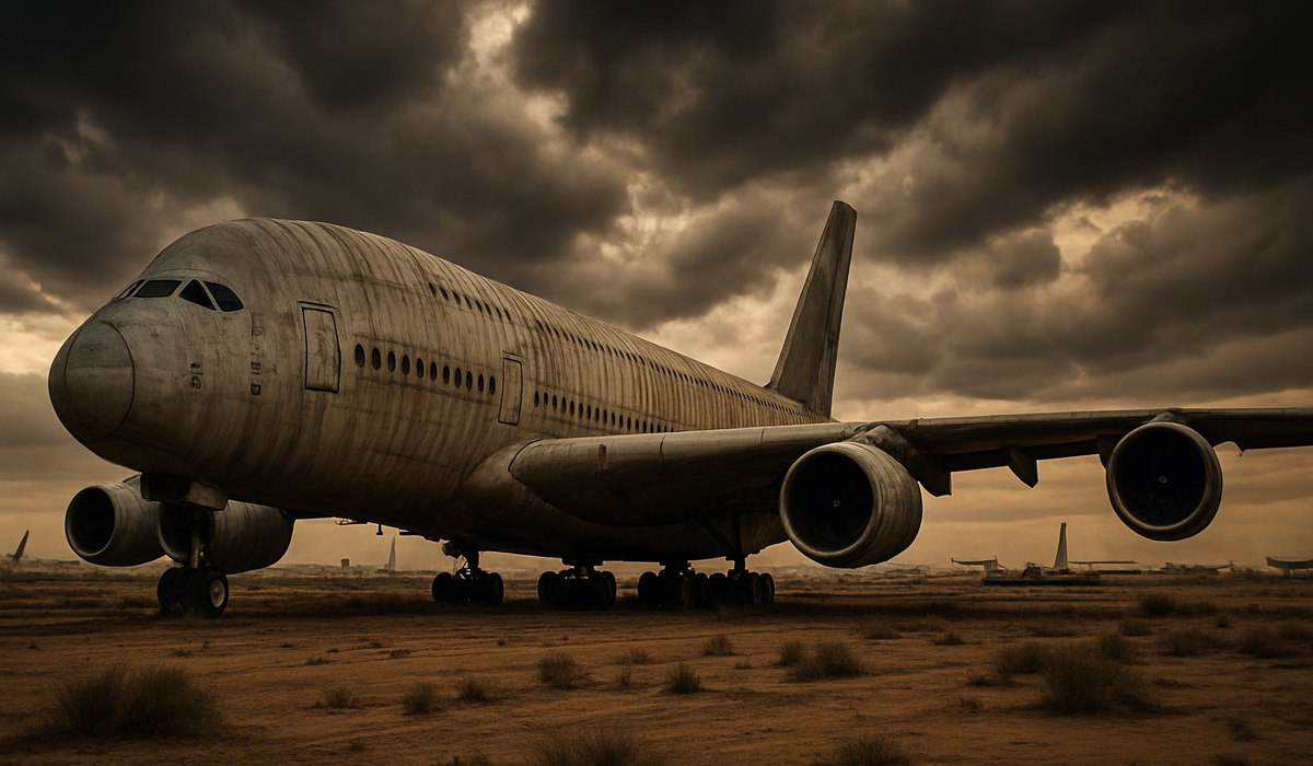 Airbus A380 superjumbo aircraft parked at airport, 2026