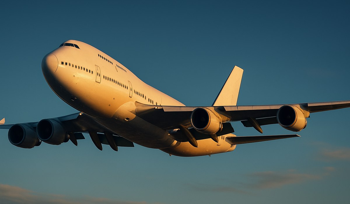 Airbus A380 superjumbo aircraft with four engines at European airport, 2026
