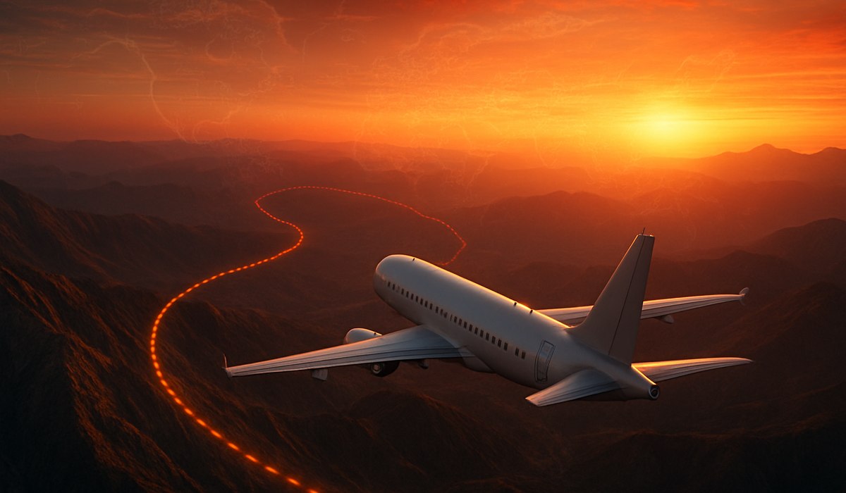 Commercial aircraft flying over closed airspace zones in Middle East and Russia, 2026