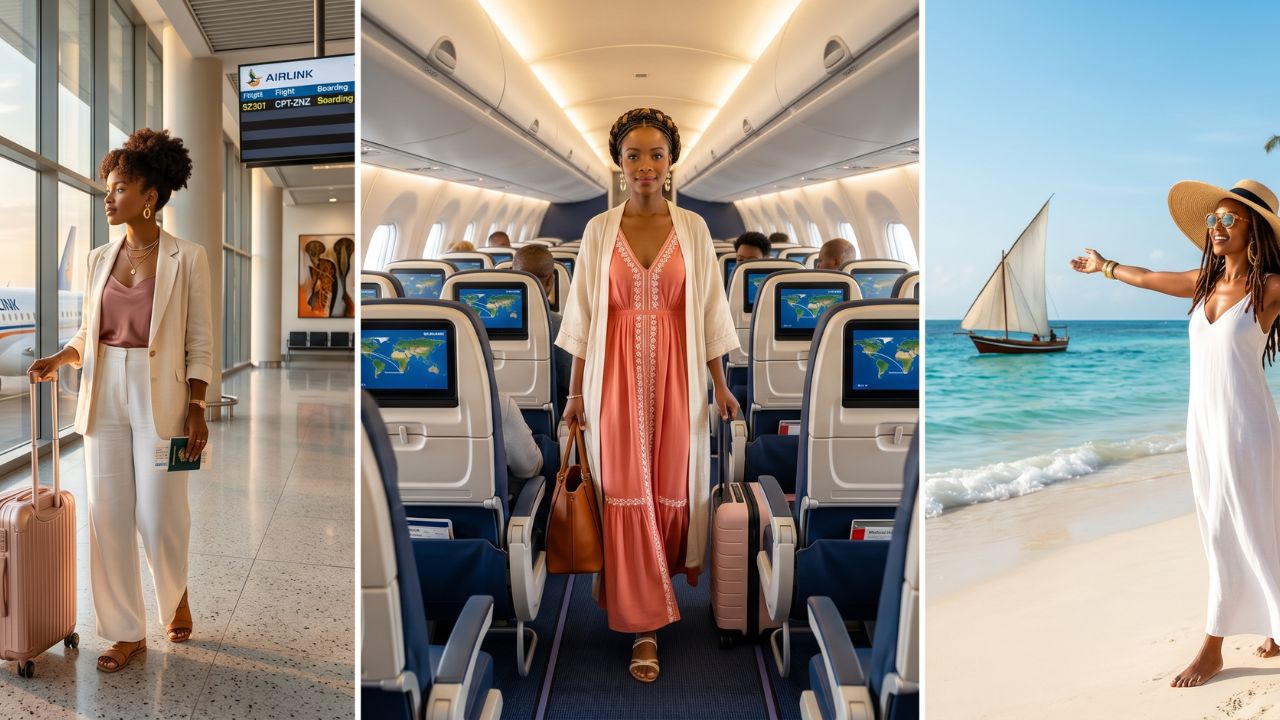 An Airlink Embraer E195-E2 aircraft representing the new nonstop Cape Town to Zanzibar route launching October 2026