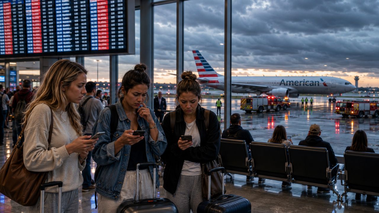 American Airlines Boeing 777 Declares Emergency: Engine Failure Forces High-Risk Overweight Landing, Triggering Airport Disruptions and Ground-Level Travel Chaos