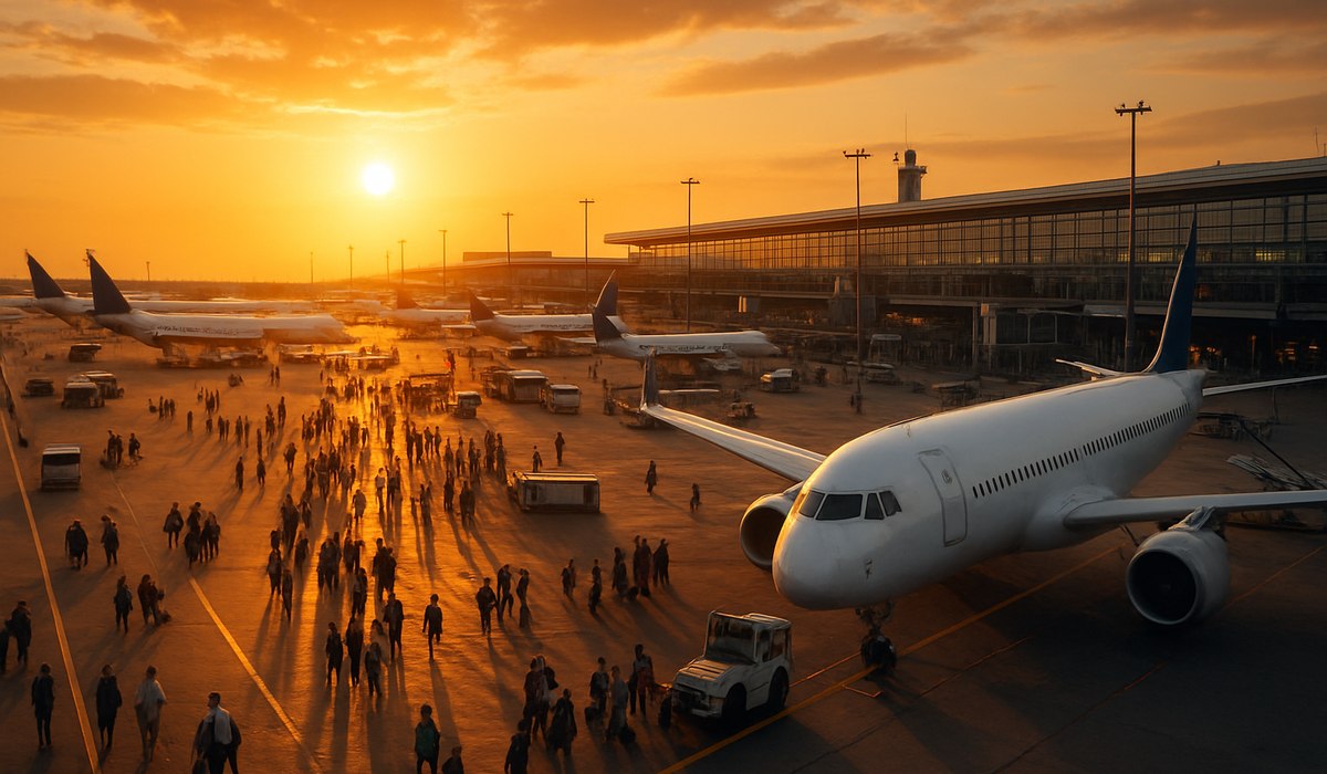 American Airlines aircraft lined up at major hub airport, May 2026