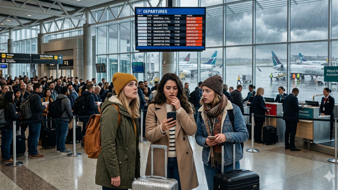 Canada Travel Chaos: Thousands Stranded as Air Canada and WestJet Trigger 88 Flight Cancellations and 518 Delays Amid Severe Storms