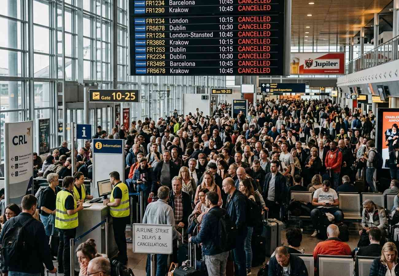 Unprecedented Aviation Lockdown in Belgium: Nationwide Strike to Ground All Flights at Charleroi Airport and Cancel Over Half of Brussels Airport Departures on May 12