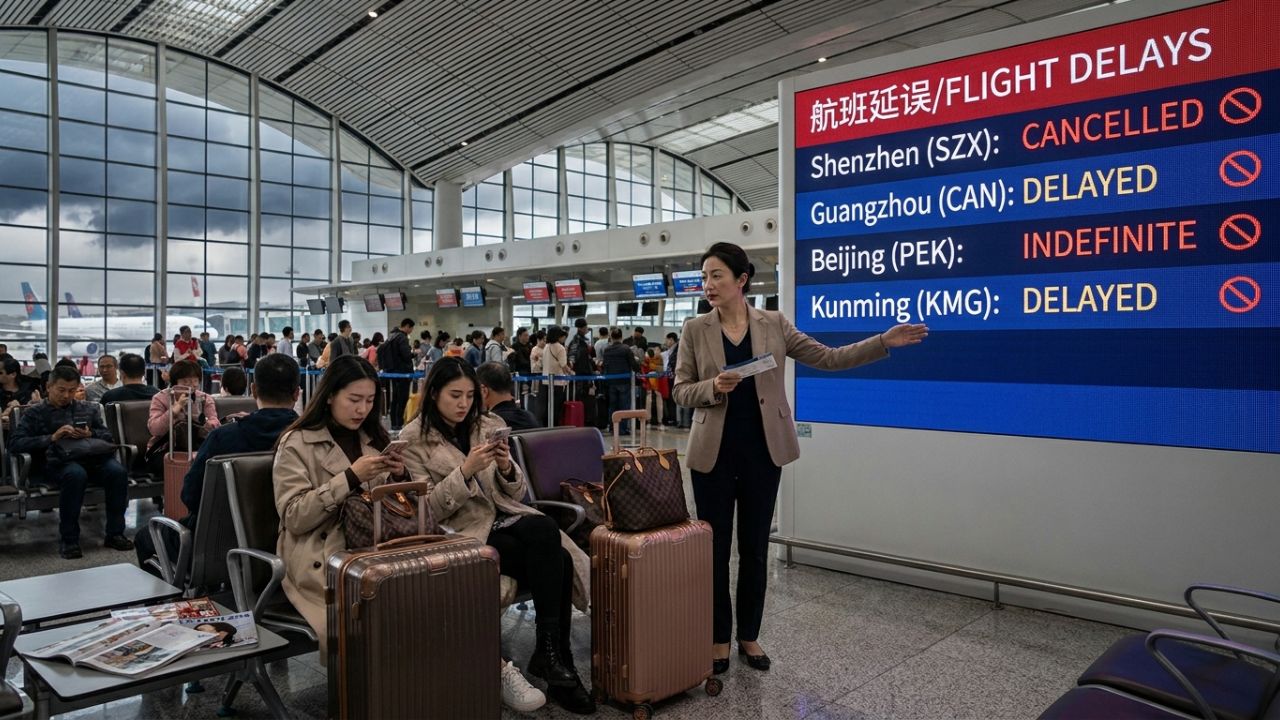 China Plunged into Massive Travel Chaos: 67 Flight Cancellations and 307 Delays Hit Shenzhen Airlines, China Eastern, and Air China Across Shenzhen, Shanghai, and Beijing Hubs