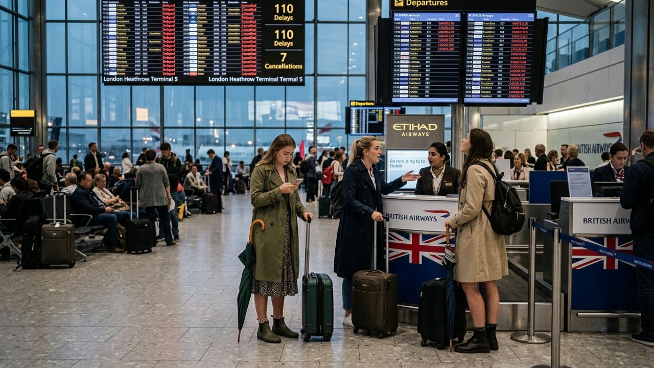 London Heathrow Travel Chaos: British Airways and Etihad Delay Over 100 Flights to New York and Dubai