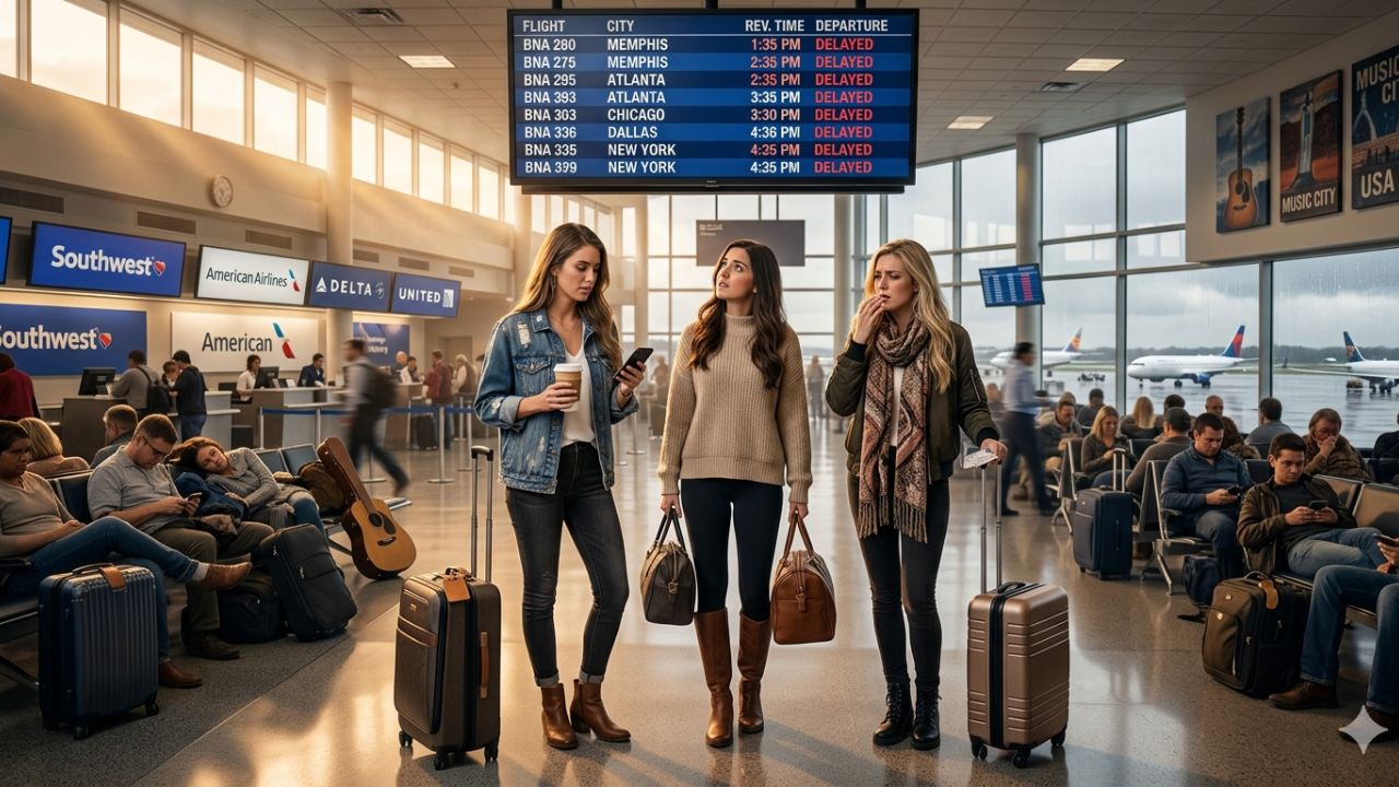 Nashville International Airport Gripped by 74 Flight Delays to Atlanta, Memphis, and Chicago: Southwest, Delta, and American Squeezed as Travel Chaos Knocks Middle Tennessee