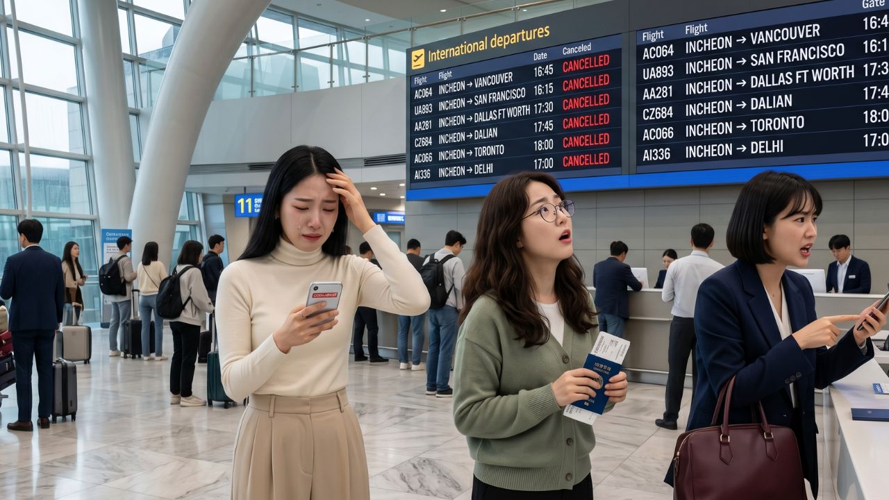 Air Canada, United, and American Airlines Suffer 5 Major Flight Cancellations at Seoul Incheon, Triggering Intercontinental Travel Chaos: Latest Airline News