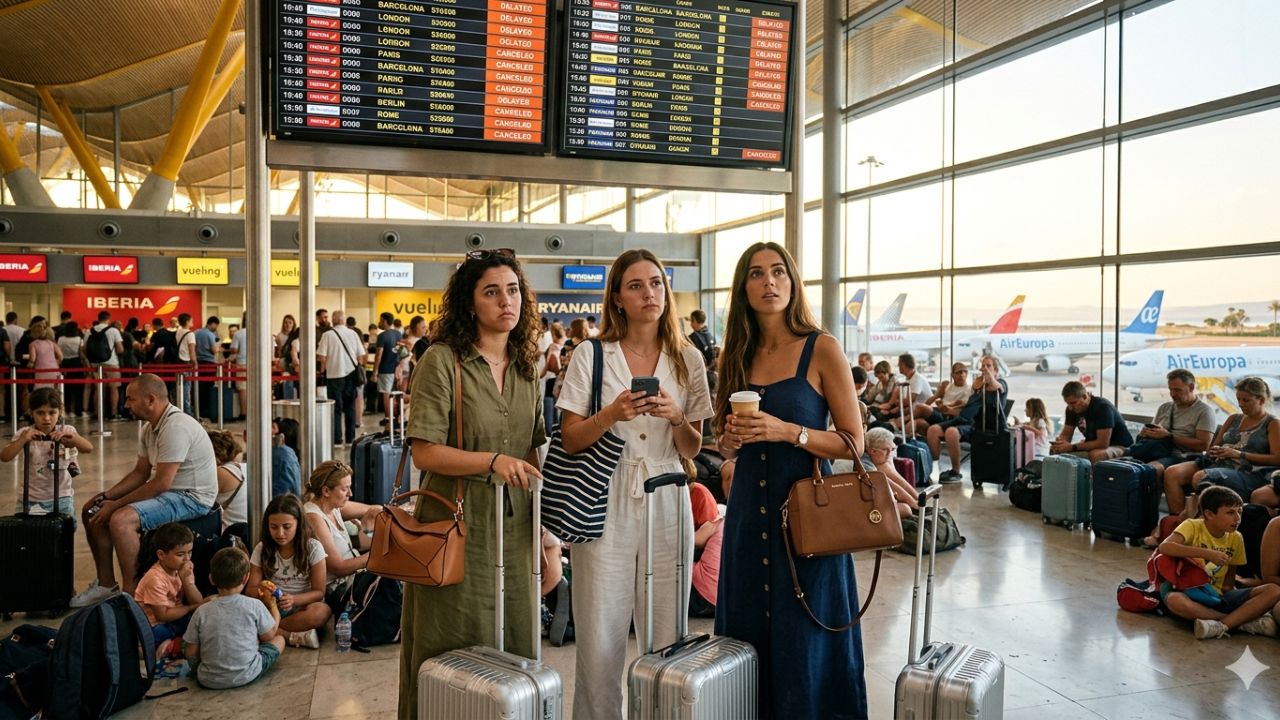 Spain's Madrid-Barajas and Palma de Mallorca Airports Grapple with 322 Flight Delays and 8 Cancellations to London, Paris, and Rome: Iberia, Ryanair, and Vueling Face Severe Airspace Bottlenecks