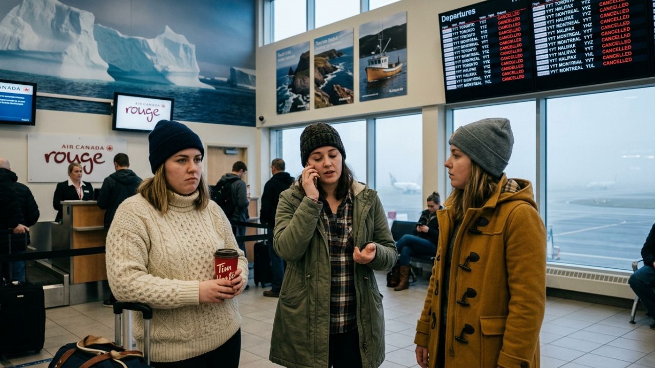 St. John’s International Airport Reeling as Air Canada Rouge and WestJet Ground 6 Flights Disrupting Newfoundland Travel Today