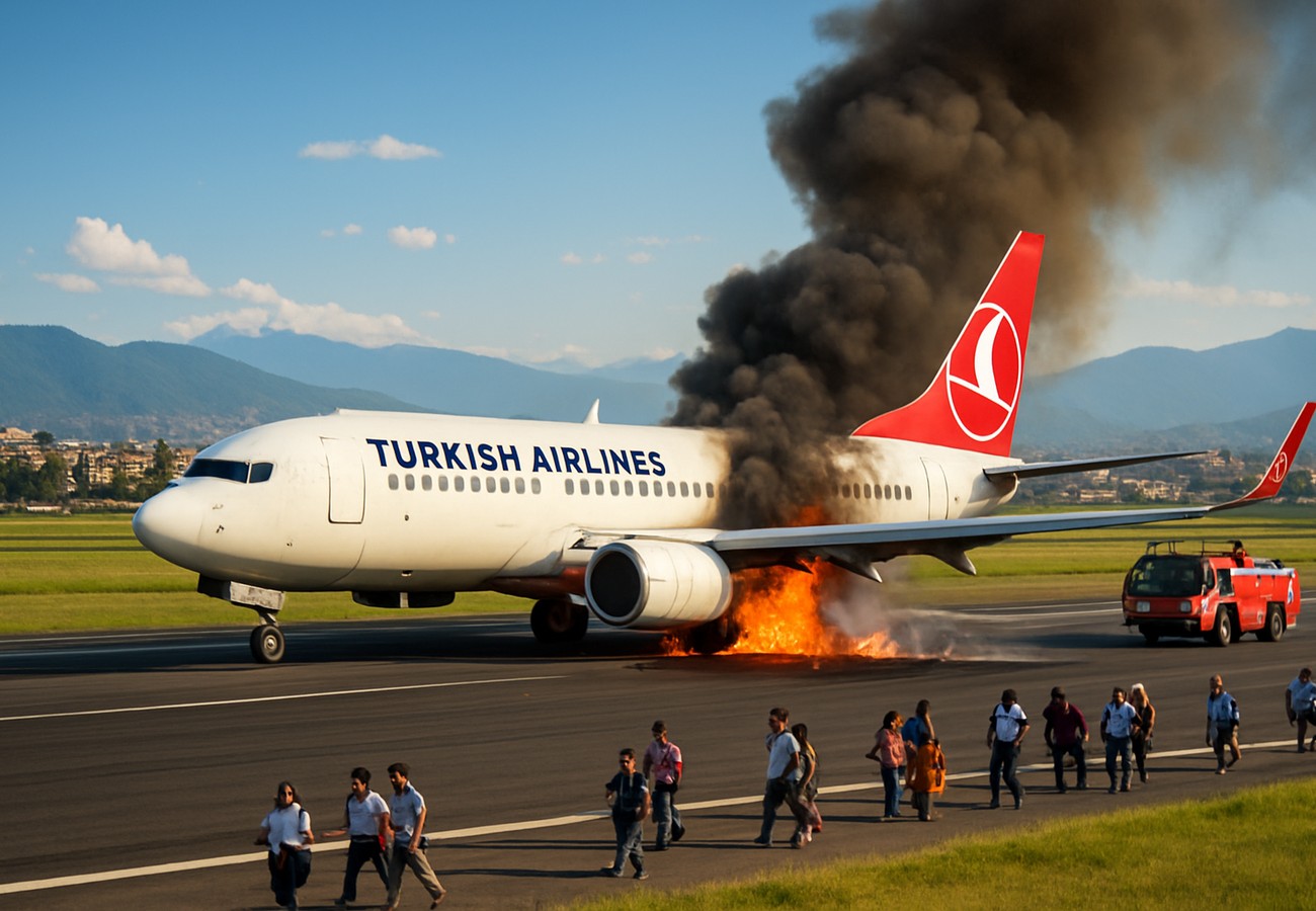 Turkish Airlines Emergency Landing Sparks Wheel Fire at Kathmandu Airport: TK726 Passengers Evacuated as Runway Blaze Hits Nepal’s Tourism Grid; Safety Concerns Surge for Indian and UK Travelers in May 2026