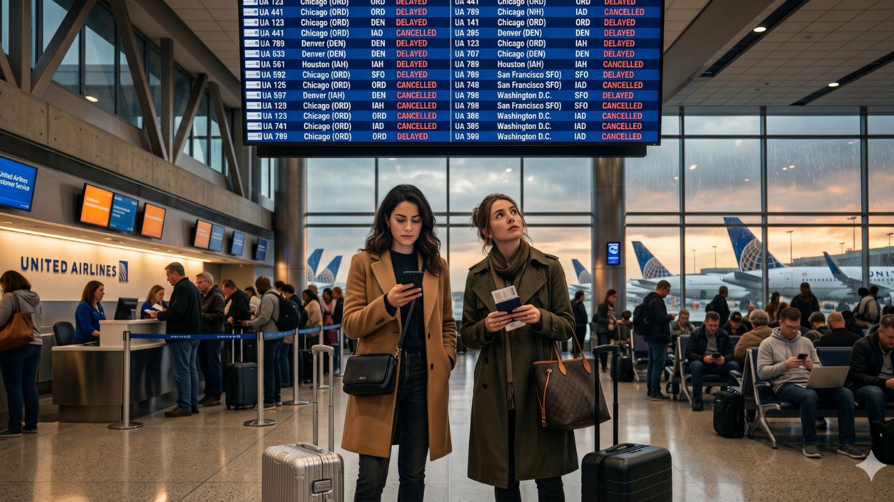 US Travel Chaos: Thousands Stranded as United Airlines Triggers 12 Flight Cancellations and 205 Severe Delays Across Chicago, Newark, and Denver
