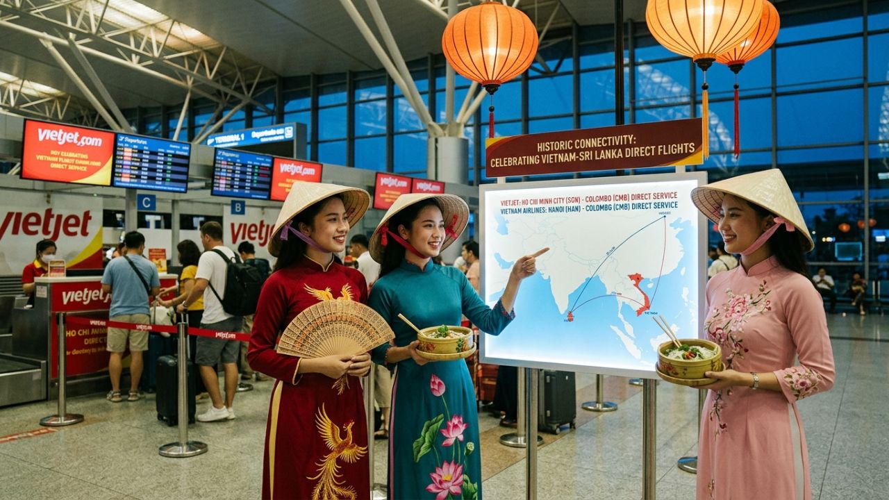 Vietjet and Vietnam Airlines Launch Historic Nonstop Ho Chi Minh City to Colombo Flights Opening a New Luxury Escape Era in 2026