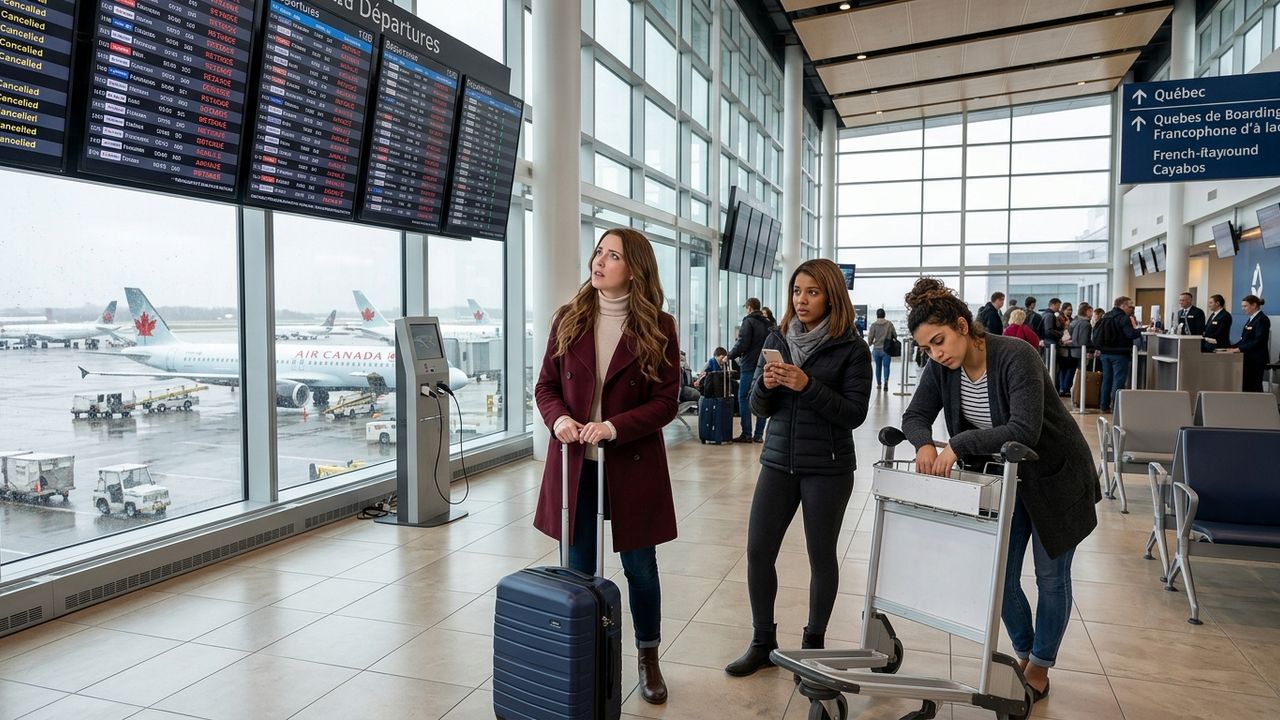 Quebec/Jean Lesage Airport Disruptions: 11 Cancellations and Delays Disrupt PAL, Jazz, and Air Canada Rouge Networks