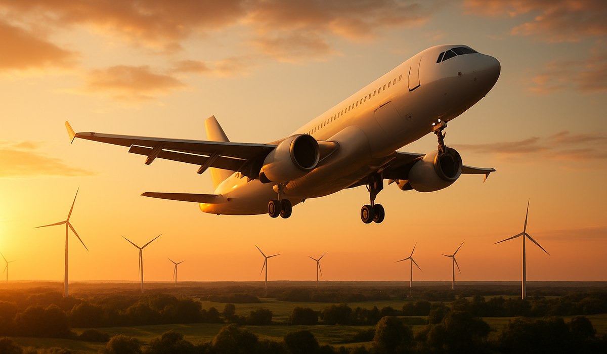 Akasa Air aircraft with environmental sustainability messaging, 2026