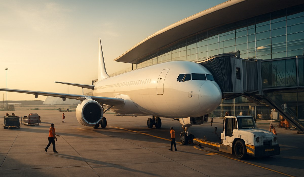Akasa Air aircraft at Noida International Airport, National Capital Region, 2026